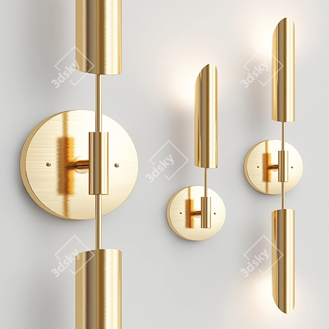 Sleek Gerd Wall Sconce 3D model image 1