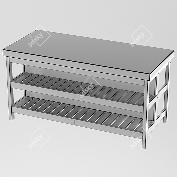 Elevated Kitchen Table-Island 3D model image 3