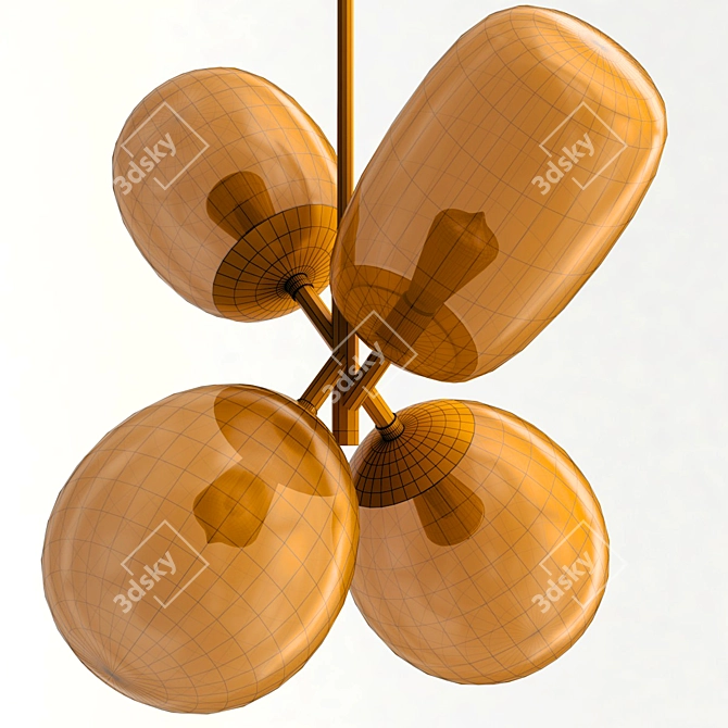 Modern Glass Chandelier: Candies 3D model image 3