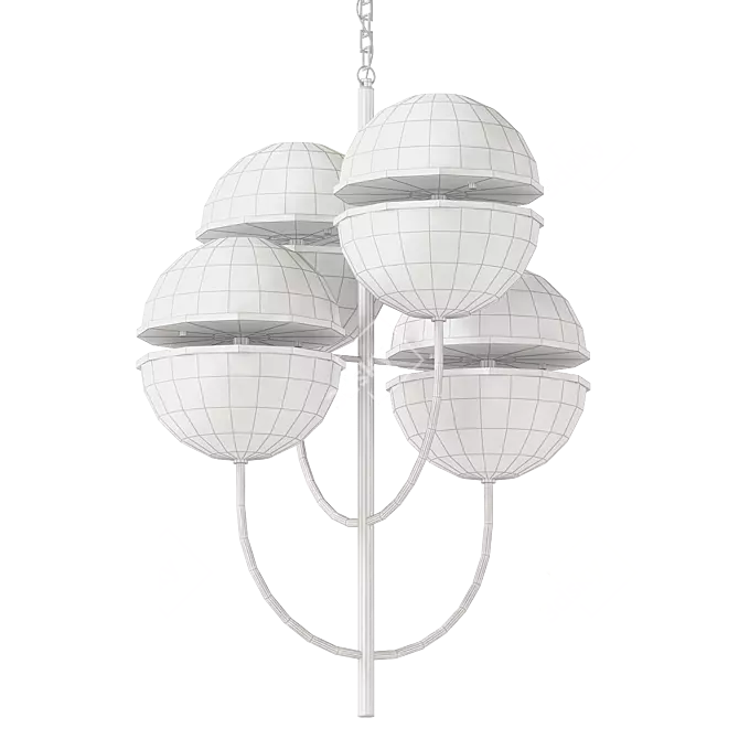 Elegant Spiridon Chandelier 3D model image 2