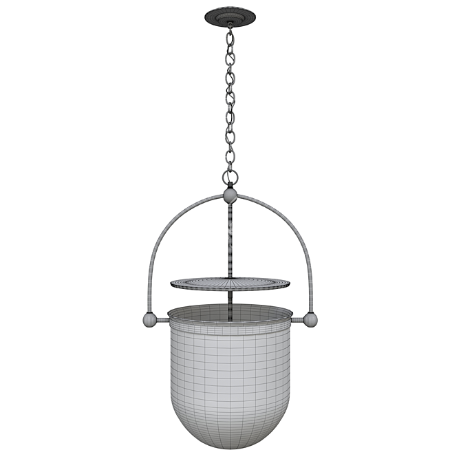 Sleek Urban Smokebell Pendant 3D model image 4