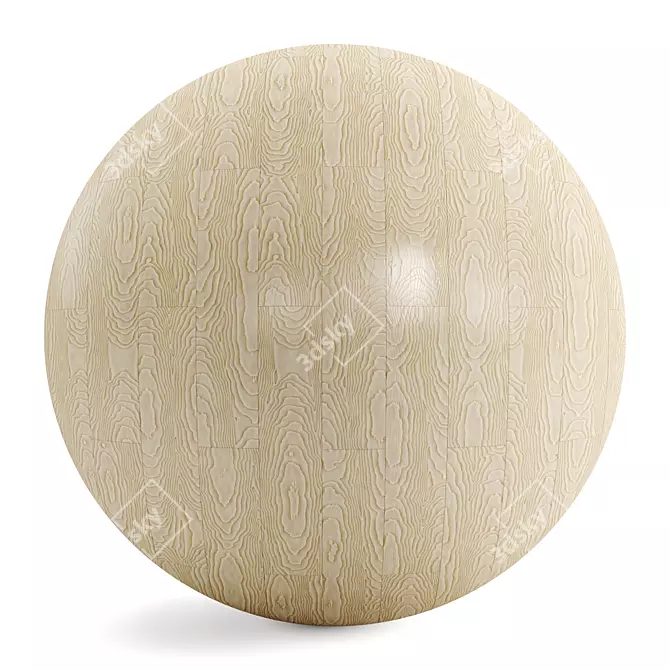 Exquisite Parquet Wood Flooring 3D model image 2