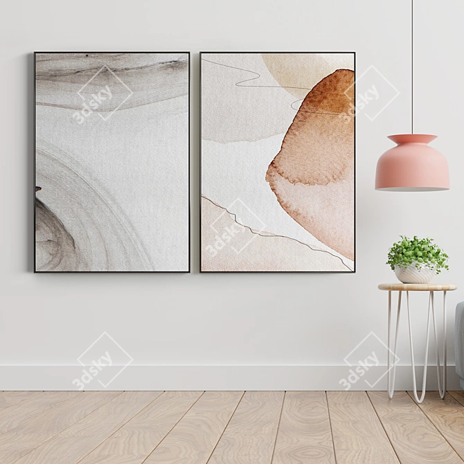 Minimal Abstract Photo Frames 3D model image 3