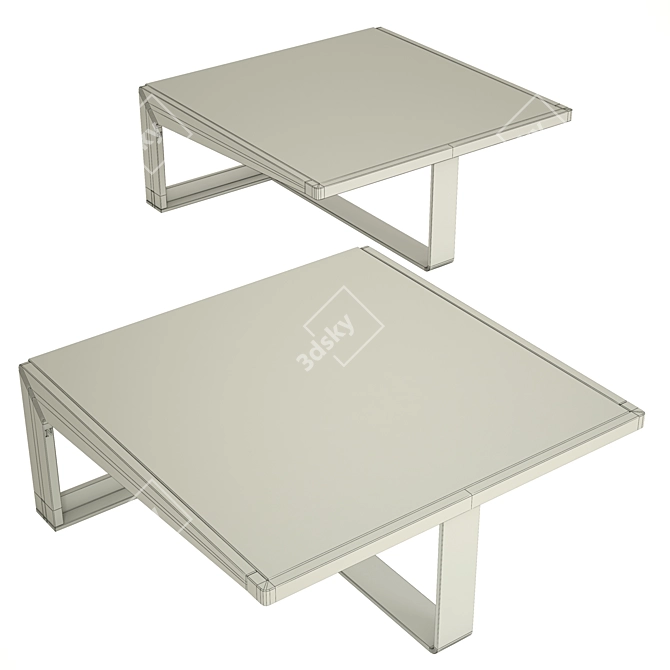 Sleek Natuzzi Dalton Table 3D model image 2