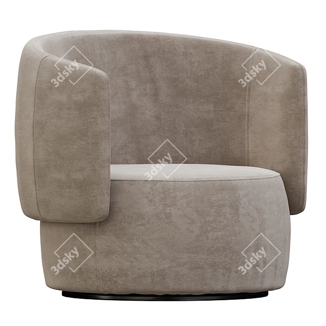 Stylish Jane Swivel Chair 3D model image 2