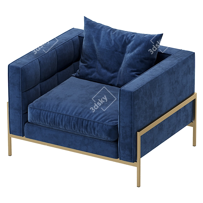Laconic Austin Armchair - Elegant Comfort 3D model image 4