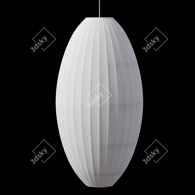 Minimalist Paper Pendant Chandelier 3D model image 4