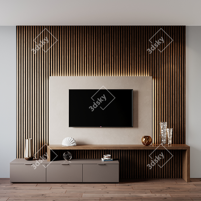 High Definition TV Set 3D model image 1