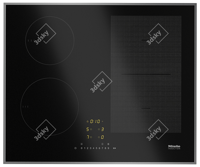 Miele Induction Hob Set: Stylish and Powerful 3D model image 3