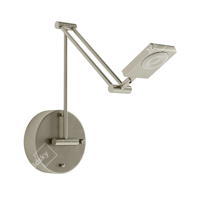 Adjustable LED Swingarm Wall Lamp 3D model image 1