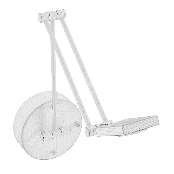 Adjustable LED Swingarm Wall Lamp 3D model image 6