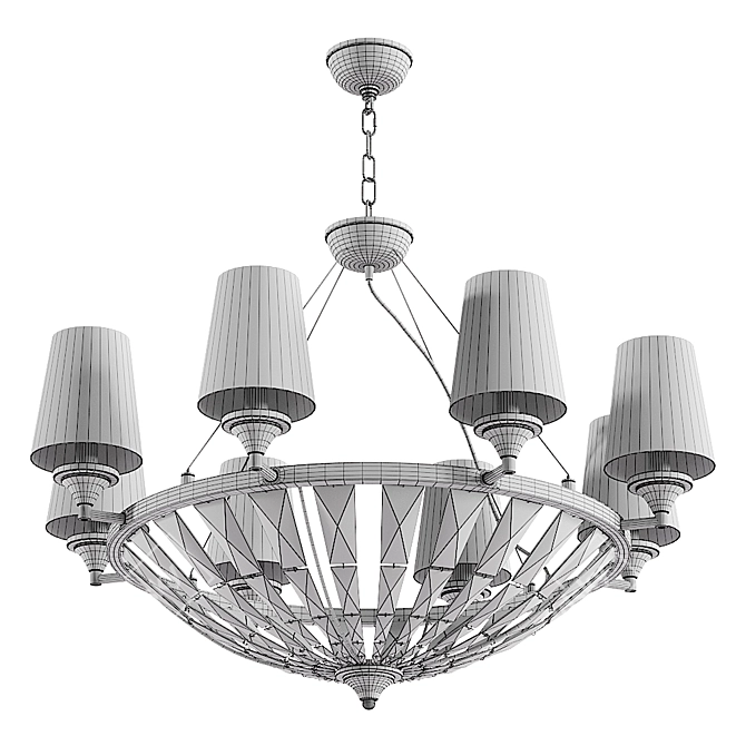 Maytoni Pantheon H021PL-08CH: Stunning Chandelier with PBR Materials 3D model image 3