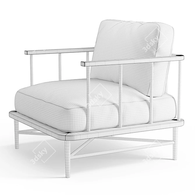 Relaxed Oak Alma Chair 3D model image 6