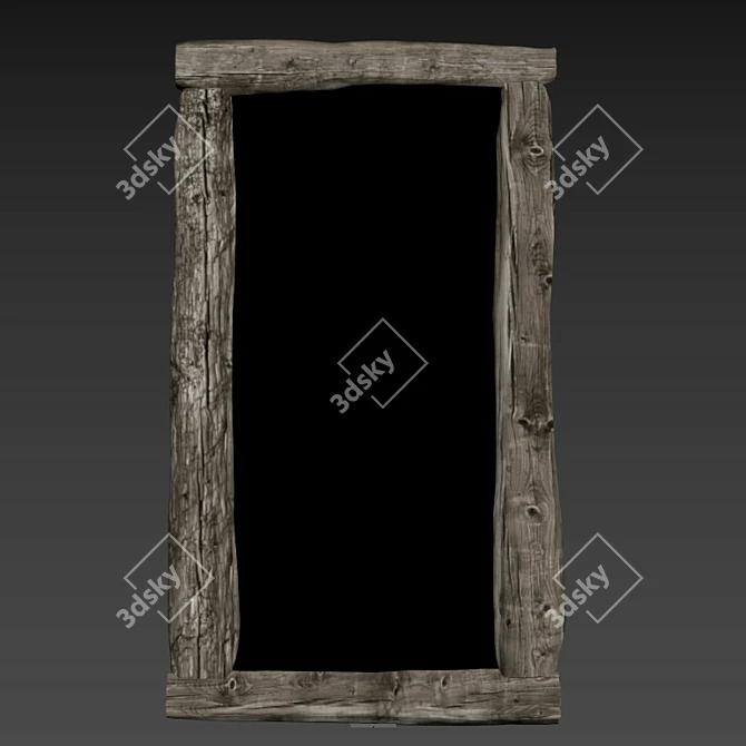 Vintage Reflections: 2150x1250mm Aged Mirror 3D model image 3