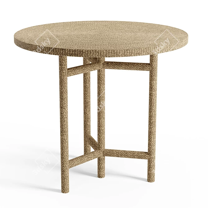 Seagrass Rope Side Table 3D model image 1