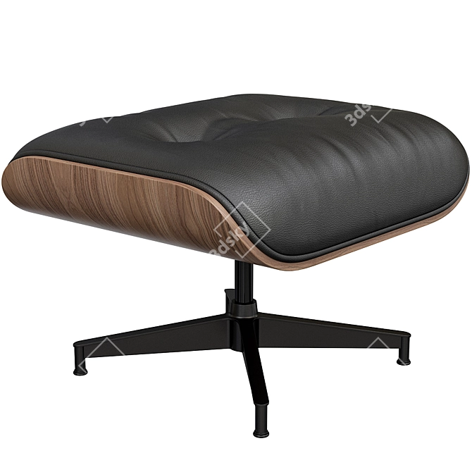 Modern Eames Lounge Chair & Ottoman 3D model image 4