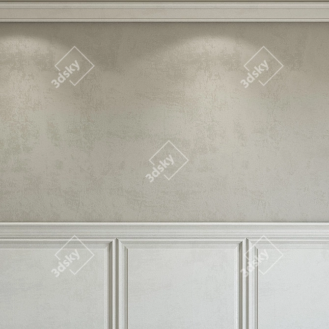 Decorative Plaster with Molding 3D model image 3