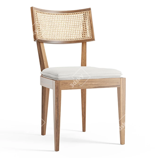 Tapered Legs, Retro Flair: Odelle Chair 3D model image 1