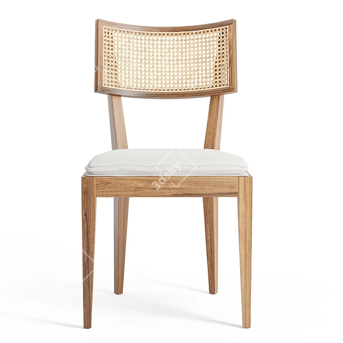 Tapered Legs, Retro Flair: Odelle Chair 3D model image 2
