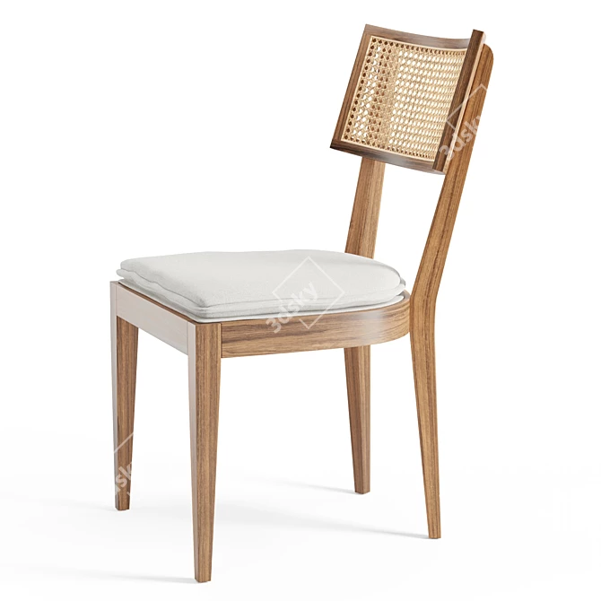 Tapered Legs, Retro Flair: Odelle Chair 3D model image 5