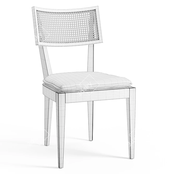 Tapered Legs, Retro Flair: Odelle Chair 3D model image 6