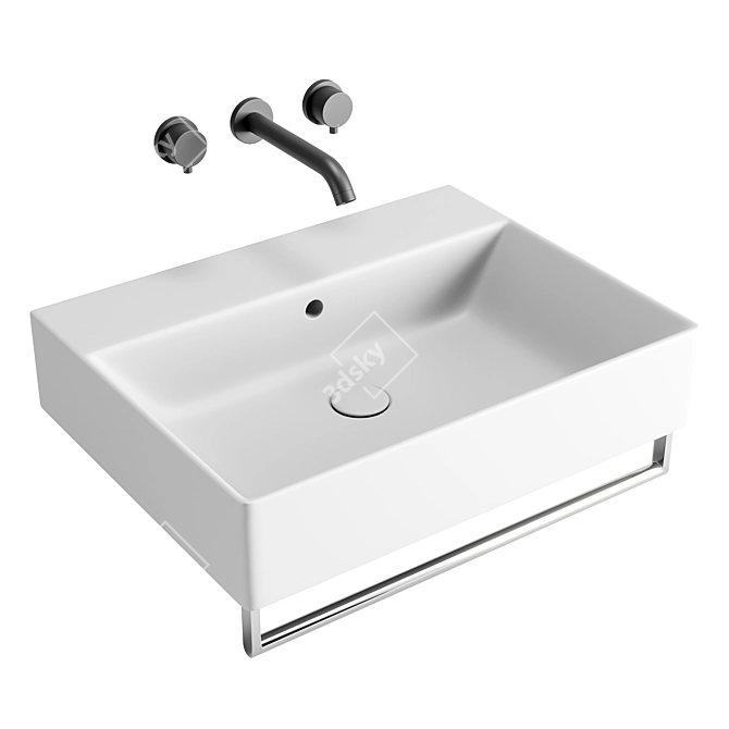 GSI ColorElements Washbasin Set: Quality, Reliability, Hygiene 3D model image 3