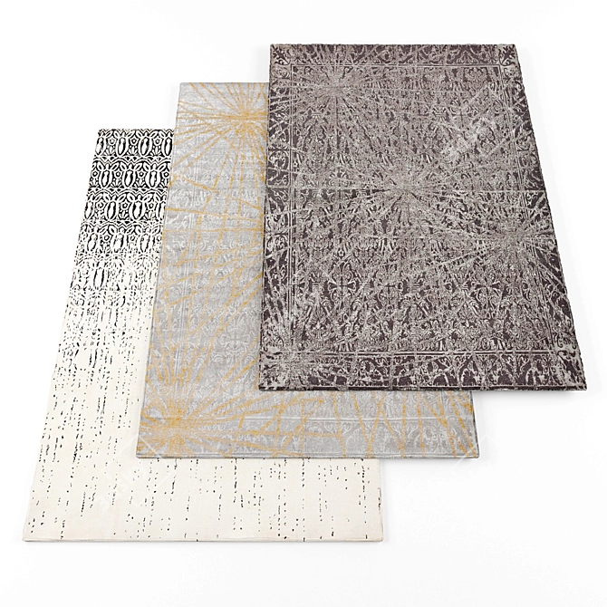 High Resolution Carpets Bundle | 5 Textures | Random Set 3D model image 1