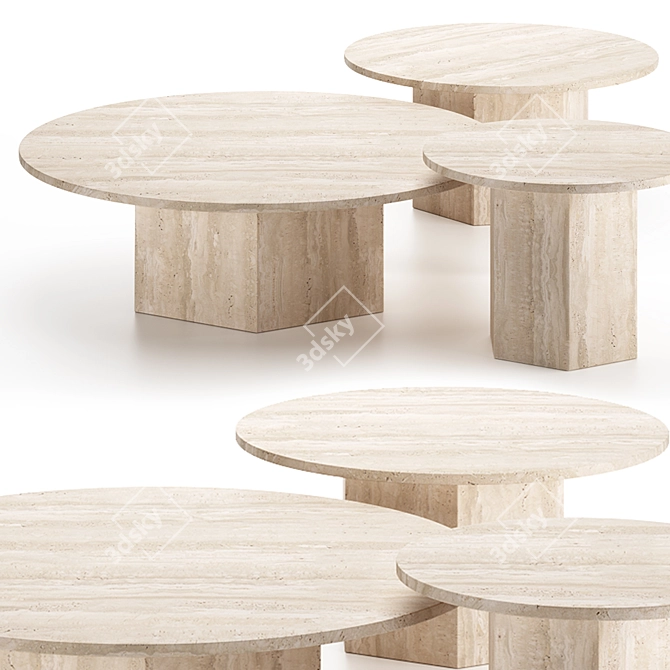 Modern Minimalist Coffee Tables 3D model image 1