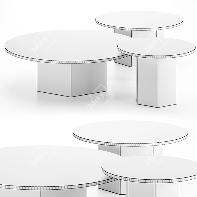 Modern Minimalist Coffee Tables 3D model image 2