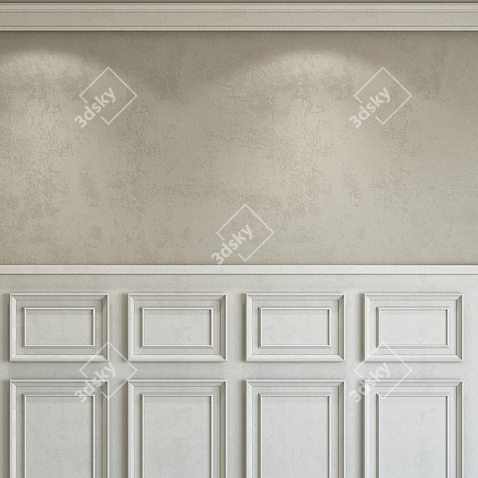 Elegant Plaster with Molding 3D model image 3