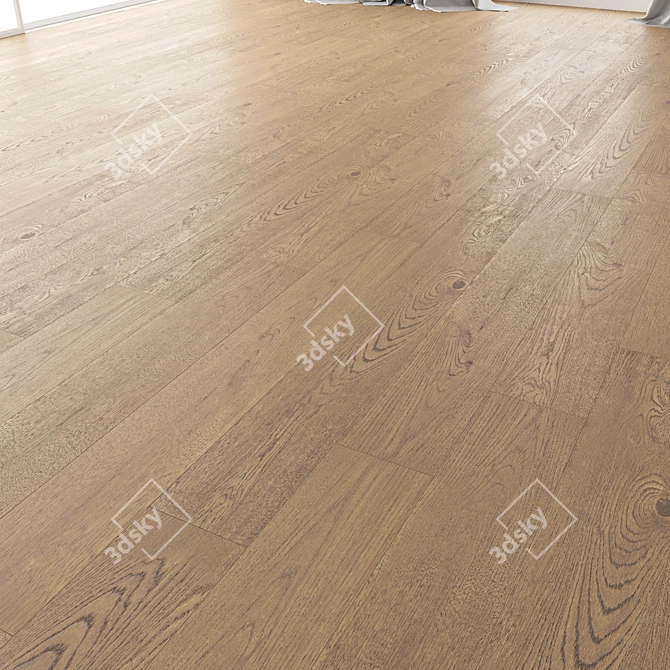 Title: Wood Floor Set - High-Quality 3D Model 3D model image 3