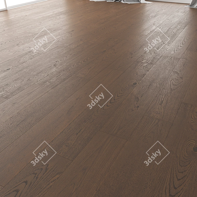 Title: Wood Floor Set - High-Quality 3D Model 3D model image 4