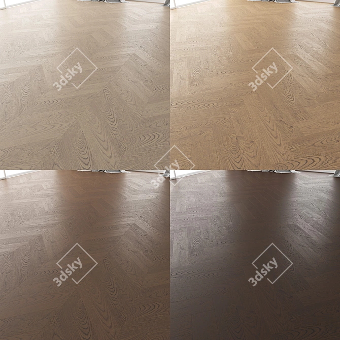 Title: Wood Floor Set - High-Quality 3D Model 3D model image 6