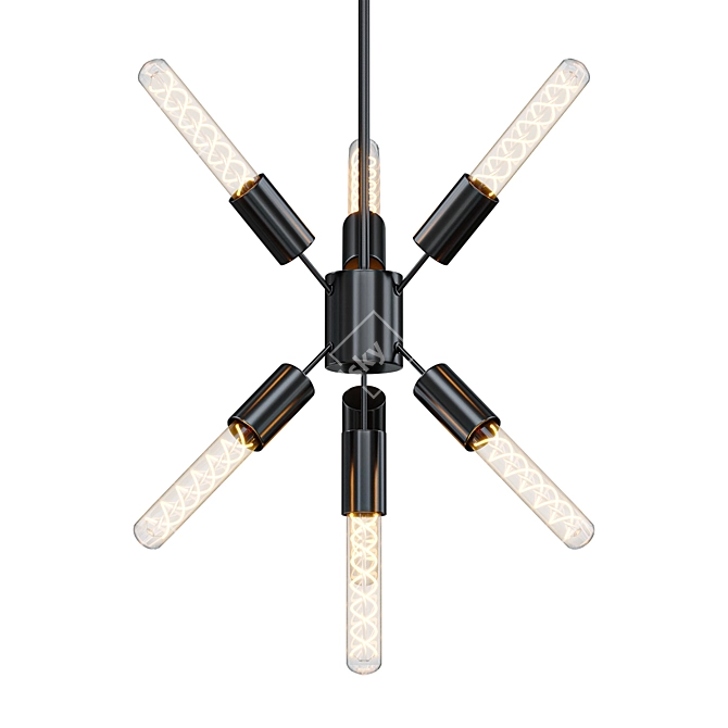 Sleek Modern Pendant Lighting 3D model image 1