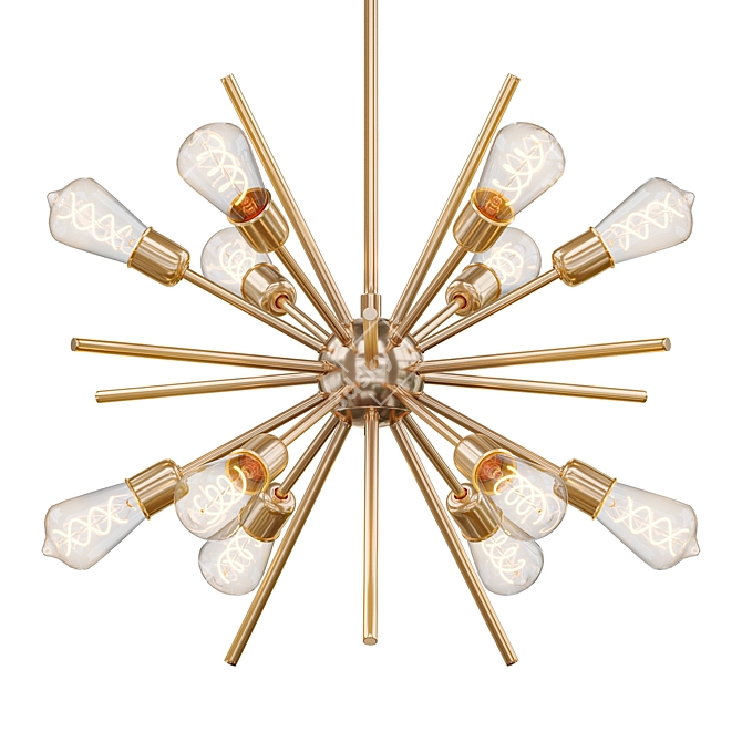 Louella 12: Modern Sputnik Chandelier 3D model image 1