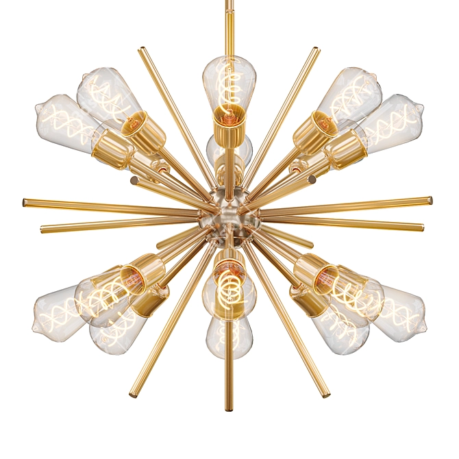 Modern Sputnik Chandelier: Louella 16 3D model image 1