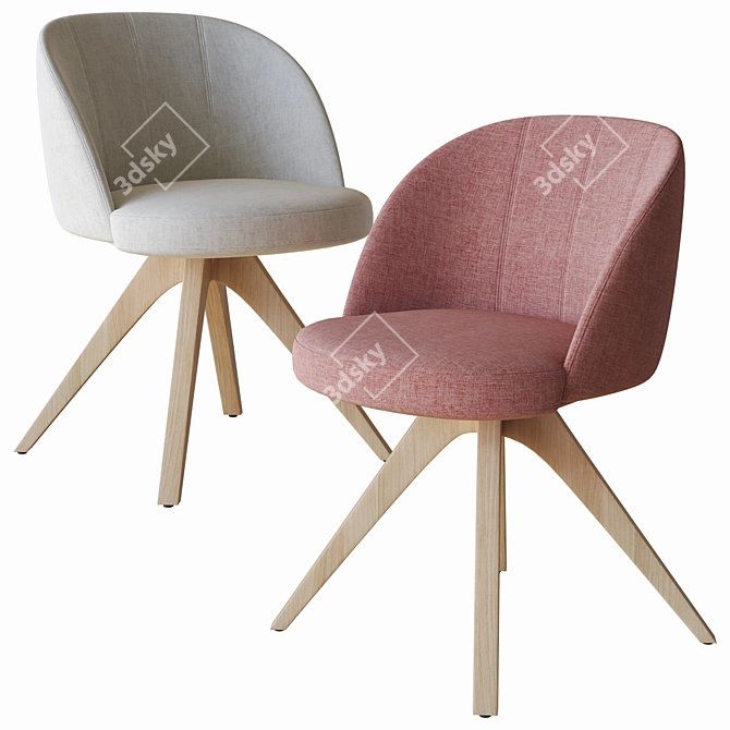 Rolf Benz 629 Chair: Iconic Comfort 3D model image 3