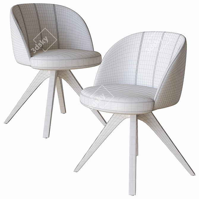 Rolf Benz 629 Chair: Iconic Comfort 3D model image 4