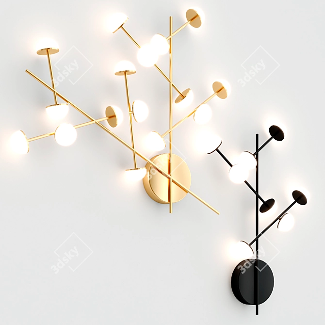 Hilvi Wall Light Fixture: Sleek Metal Design 3D model image 4