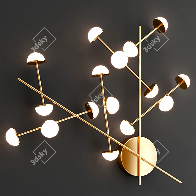 Hilvi Wall Light Fixture: Sleek Metal Design 3D model image 5