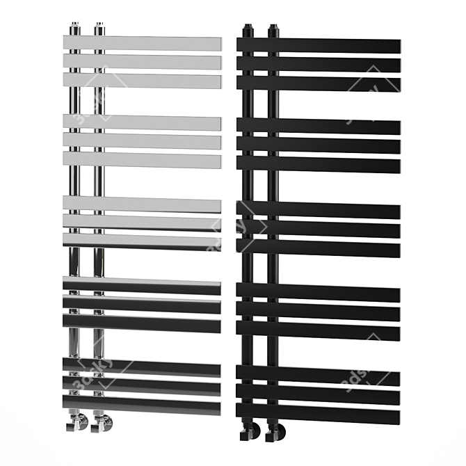 Arezzo Chrome Designer Heated Towel Rail 3D model image 1