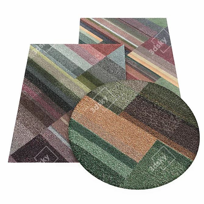 Modern Round Kasthall Rug 3D model image 2