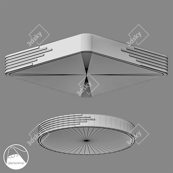 Elegant Pedestal Chandelier 3D model image 2