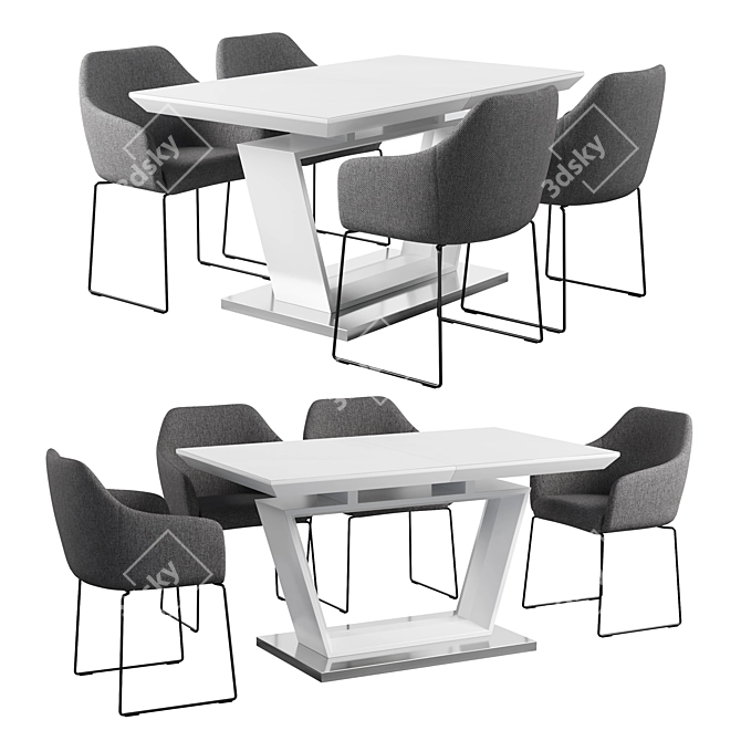 Modern Set: Tossberg Chair & Stella Table 3D model image 1