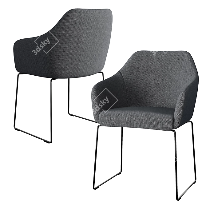 Modern Set: Tossberg Chair & Stella Table 3D model image 2