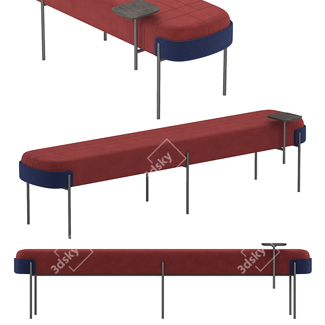 Sleek Wam Bench for Modern Living 3D model image 1