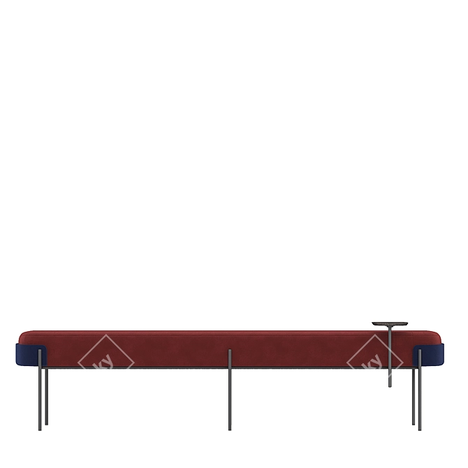 Sleek Wam Bench for Modern Living 3D model image 5