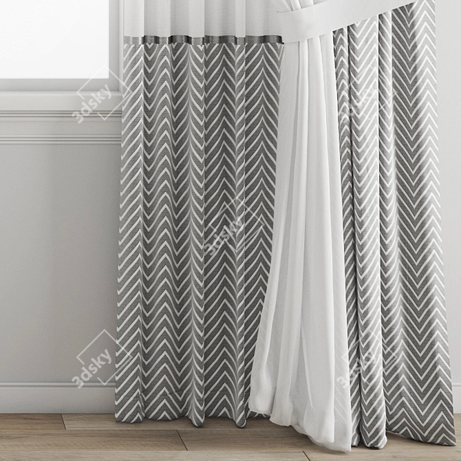 Poly Curtain 3D Model 3D model image 4