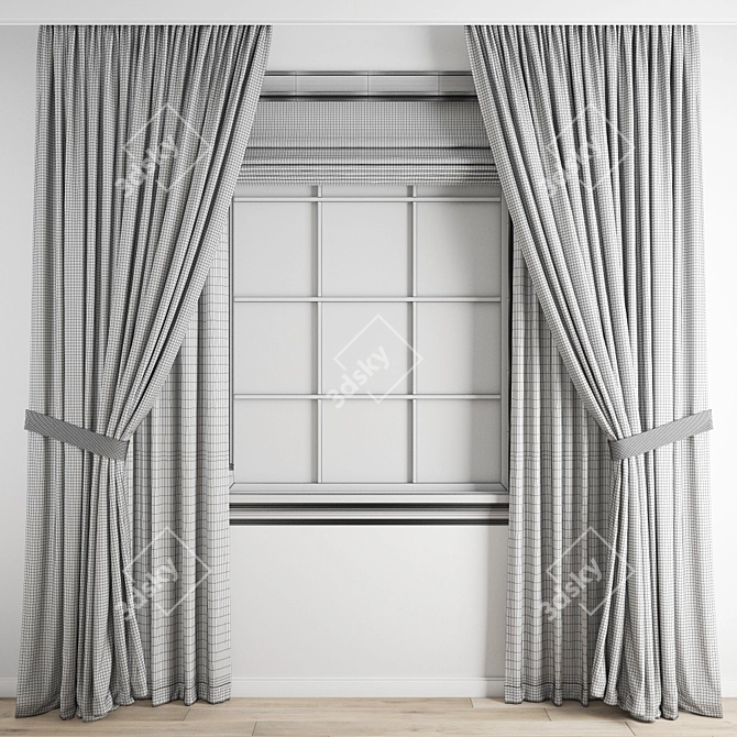 Poly Curtain 3D Model 3D model image 6