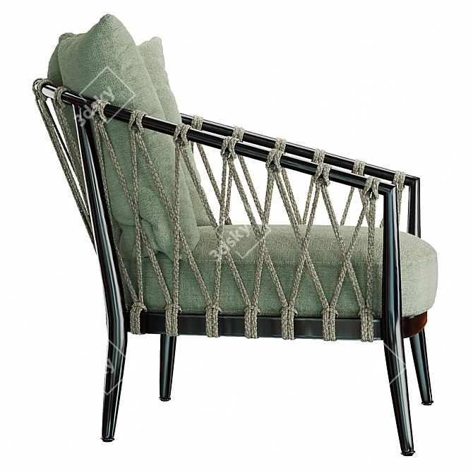 Sleek Outdoor Seating: Erica Armchairs 3D model image 2